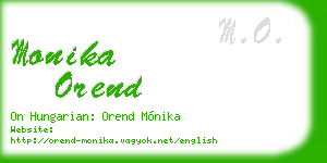 monika orend business card